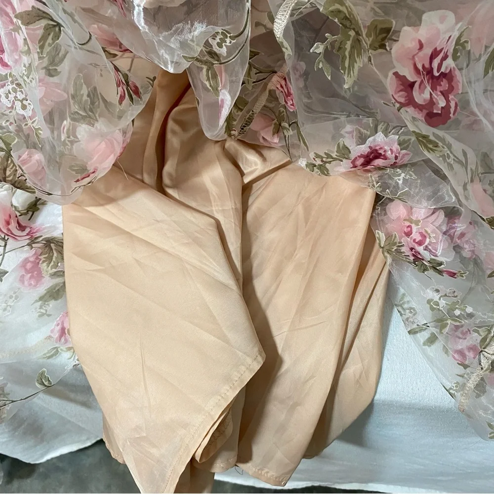 Ever After Dress Chic Floral Maxi Dress with Pink Accents - Picture 14 of 15